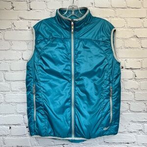 Sherpa Adventure Gear Lightweight PrimaLoft Full Zip Vest Teal Blue Sz L